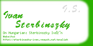 ivan sterbinszky business card